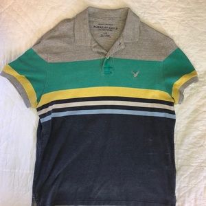 Vintage-Washed American Eagle Polo